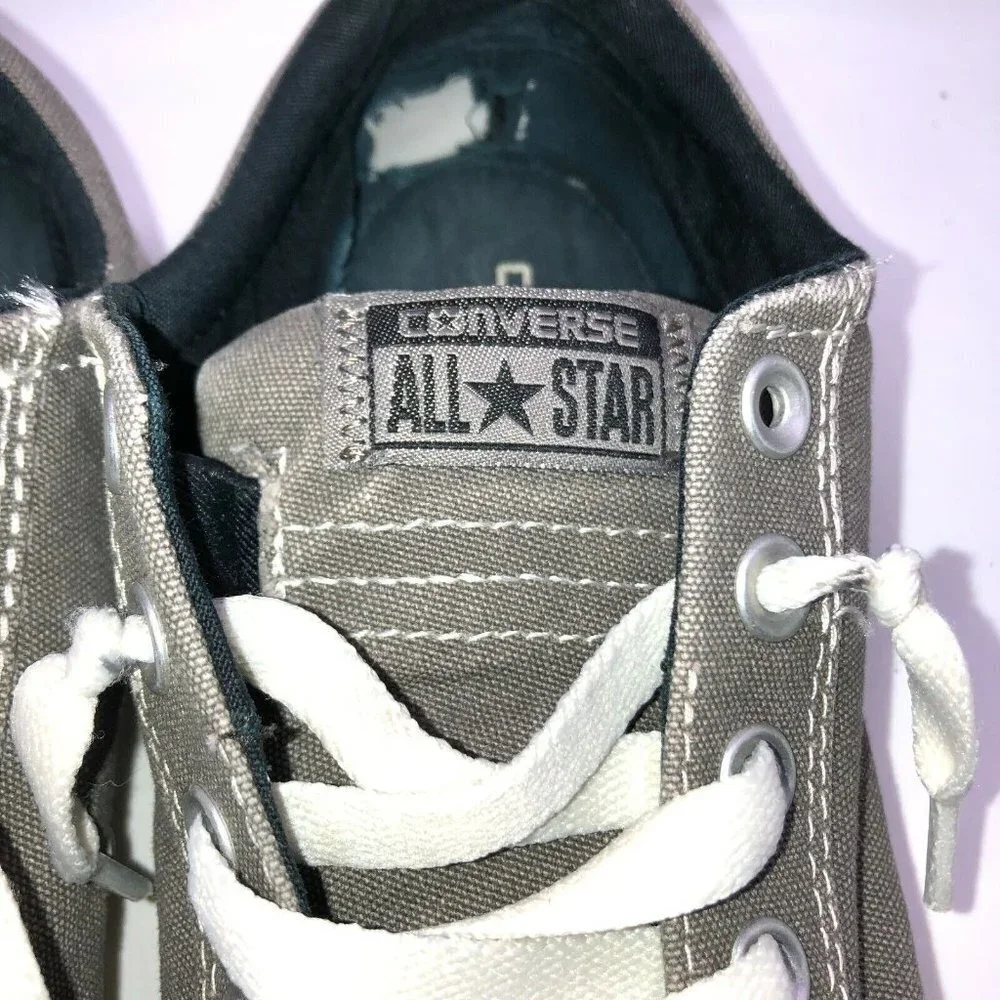Converse All Star Junior 6 Mens 6 Gray Low Top Lace Up Padded Cushion Tongue